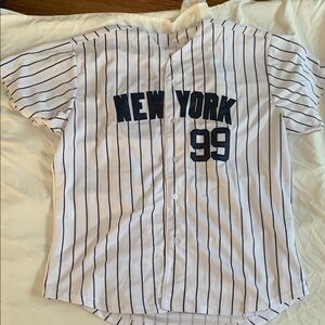 Kids New York Striped Shirt - White and Black